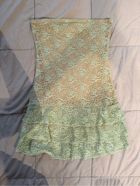 Edikted Dresses & Skirts - Edikted Lace Trim Bustier Dress - Light Mint
